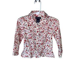 Ralph Lauren Baby Girl Floral Print Button Down Shirt
